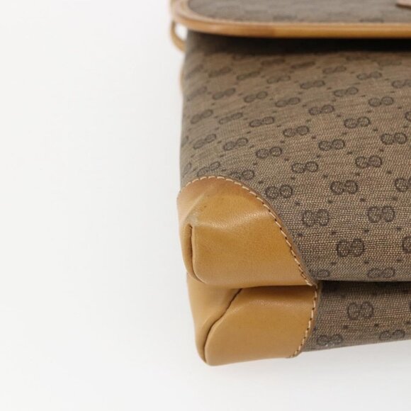 Authentic GUCCI Micro GG Supreme Shoulder Bag PVC Beige Gold 49 007 5548 - Picture 6 of 16